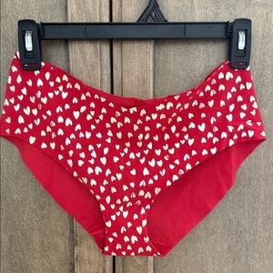 Victoria’s Secret Hiphugger Hipster Red  with Gold Heart panty